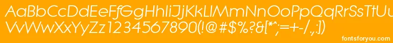 LiteraSerialRegularitalicDb Font – White Fonts on Orange Background