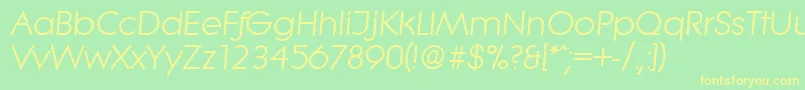 More about LiteraSerialRegularitalicDb Font LiteraSerialRegularitalicDb Font – Yellow Fonts on Green Background