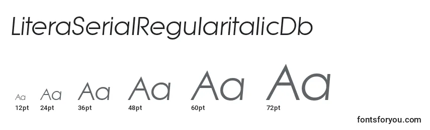 Größen der Schriftart LiteraSerialRegularitalicDb
