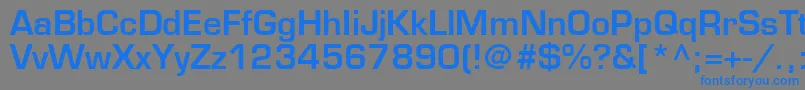 EurostileLtDemi Font – Blue Fonts on Gray Background