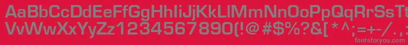 EurostileLtDemi Font – Gray Fonts on Red Background