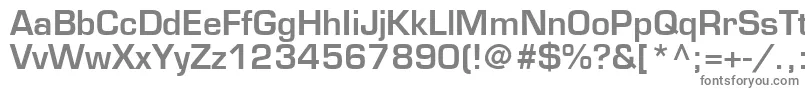 フォントEurostileLtDemi – 白い背景に灰色の文字