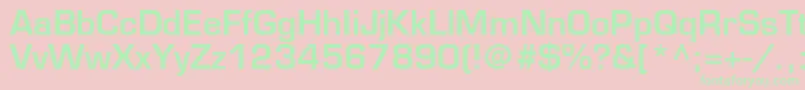 EurostileLtDemi Font – Green Fonts on Pink Background