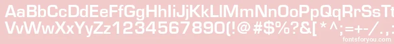 EurostileLtDemi Font – White Fonts on Pink Background