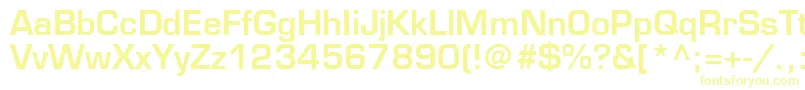 EurostileLtDemi Font – Yellow Fonts on White Background