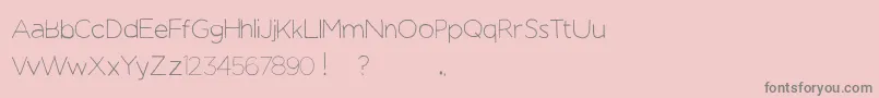 ManhattanHandLite Font – Gray Fonts on Pink Background