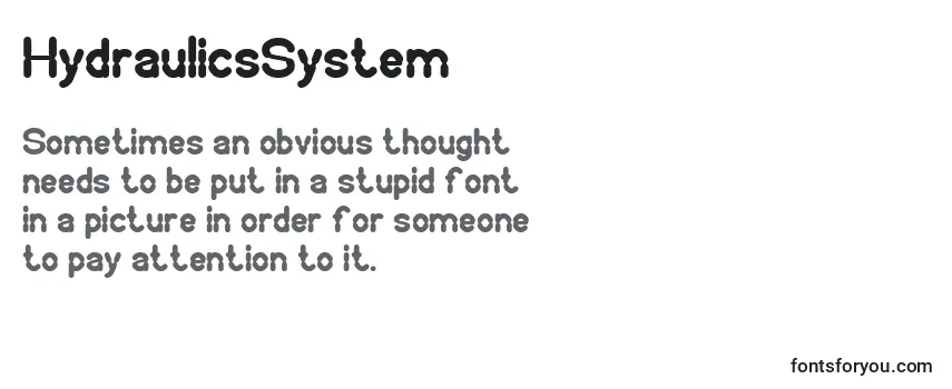 HydraulicsSystem Font