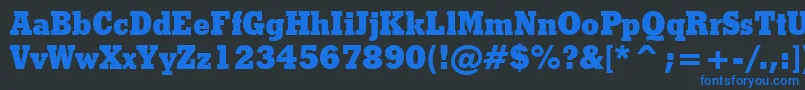 StymieExtraBoldBt Font – Blue Fonts on Black Background