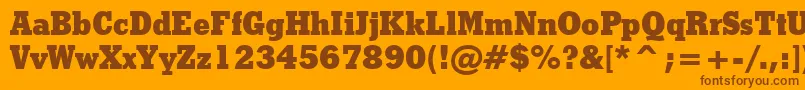 StymieExtraBoldBt Font – Brown Fonts on Orange Background