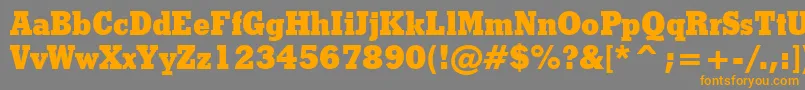 StymieExtraBoldBt Font – Orange Fonts on Gray Background