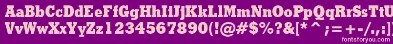 StymieExtraBoldBt Font – Pink Fonts on Purple Background