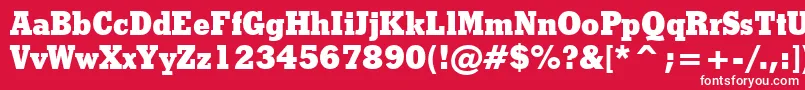 フォントStymieExtraBoldBt – 赤い背景に白い文字