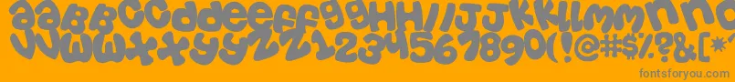 Tosscasu Font – Gray Fonts on Orange Background