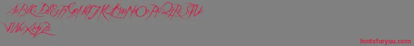 AThemeForMurder Font – Red Fonts on Gray Background