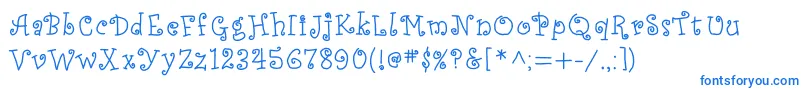 Шрифт JdAlessandra – синие шрифты на белом фоне