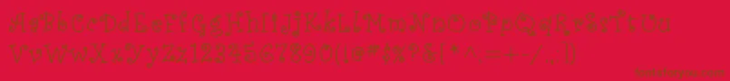 Шрифт JdAlessandra – коричневые шрифты на красном фоне