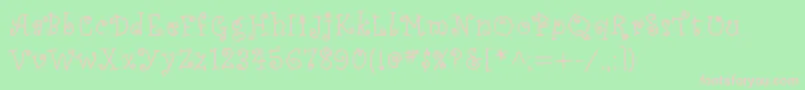 JdAlessandra Font – Pink Fonts on Green Background