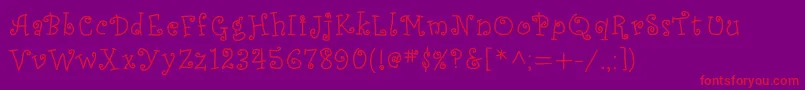 JdAlessandra Font – Red Fonts on Purple Background