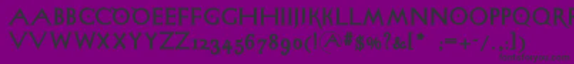 フォントSigismundodifanti – 紫の背景に黒い文字