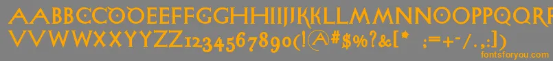 Sigismundodifanti Font – Orange Fonts on Gray Background