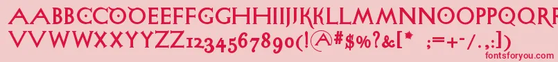Sigismundodifanti Font – Red Fonts on Pink Background