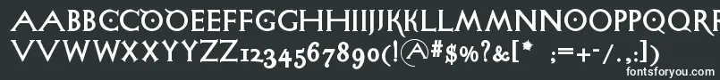 フォントSigismundodifanti – 黒い背景に白い文字