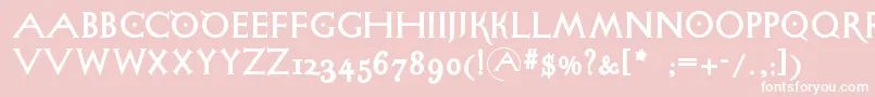 Sigismundodifanti Font – White Fonts on Pink Background
