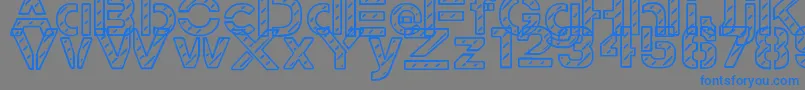 StampedNavyFont-Schriftart – Blaue Schriften auf grauem Hintergrund