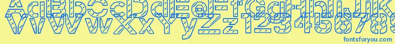 Шрифт StampedNavyFont – синие шрифты на жёлтом фоне