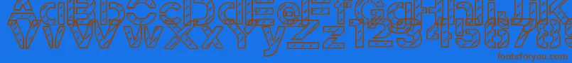 Шрифт StampedNavyFont – коричневые шрифты на синем фоне