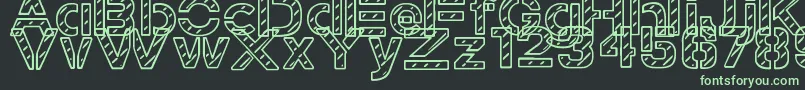 StampedNavyFont-fontti – vihreät fontit mustalla taustalla