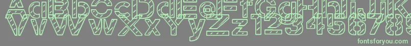 Шрифт StampedNavyFont – зелёные шрифты на сером фоне