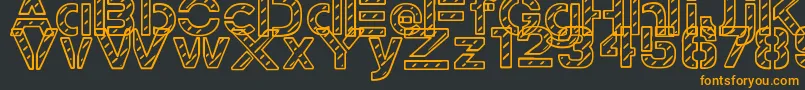 Шрифт StampedNavyFont – оранжевые шрифты на чёрном фоне
