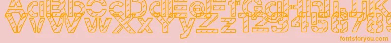 StampedNavyFont Font – Orange Fonts on Pink Background