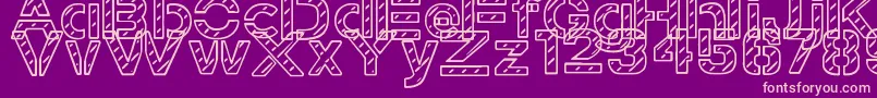 フォントStampedNavyFont – 紫の背景にピンクのフォント
