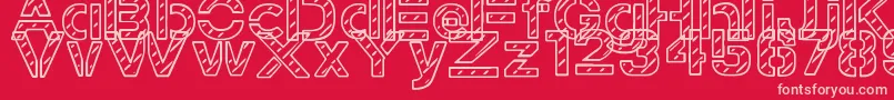Шрифт StampedNavyFont – розовые шрифты на красном фоне
