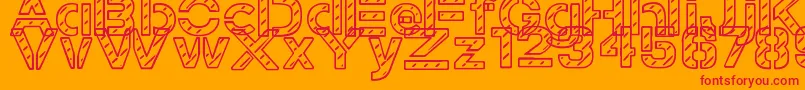StampedNavyFont Font – Red Fonts on Orange Background