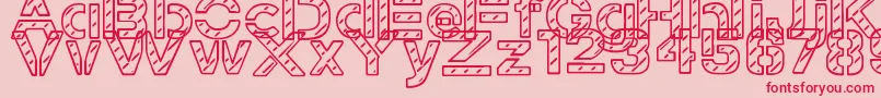 StampedNavyFont-Schriftart – Rote Schriften auf rosa Hintergrund