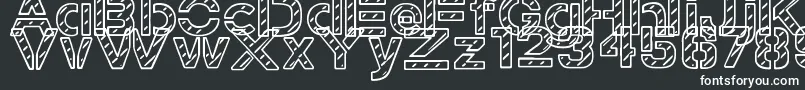 Шрифт StampedNavyFont – белые шрифты на чёрном фоне