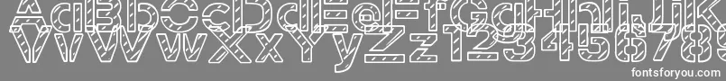 StampedNavyFont-Schriftart – Weiße Schriften auf grauem Hintergrund