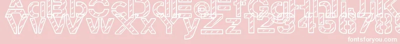 StampedNavyFont-Schriftart – Weiße Schriften auf rosa Hintergrund