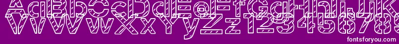 Шрифт StampedNavyFont – белые шрифты на фиолетовом фоне