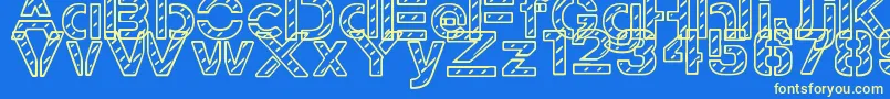StampedNavyFont Font – Yellow Fonts on Blue Background