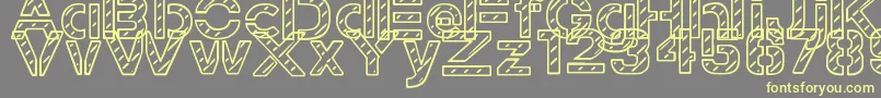 StampedNavyFont-Schriftart – Gelbe Schriften auf grauem Hintergrund