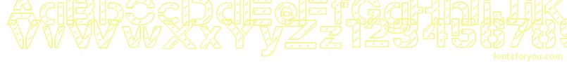 StampedNavyFont-Schriftart – Gelbe Schriften auf weißem Hintergrund