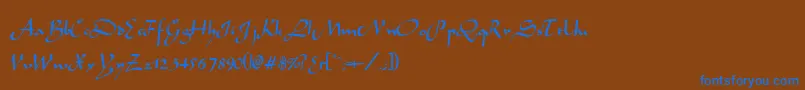 Шрифт Kalahari – синие шрифты на коричневом фоне