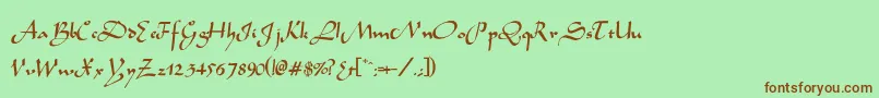 Шрифт Kalahari – коричневые шрифты на зелёном фоне