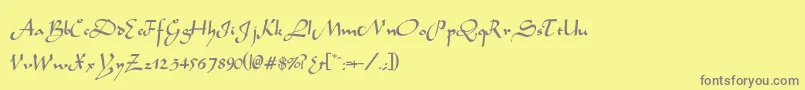 Kalahari Font – Gray Fonts on Yellow Background