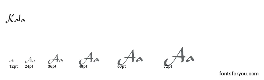 Размеры шрифта Kalahari