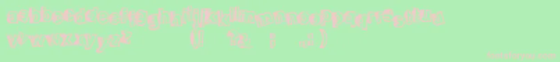 SmellveticaOutline Font – Pink Fonts on Green Background